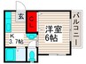 ジュネス西新井 1Kの間取り