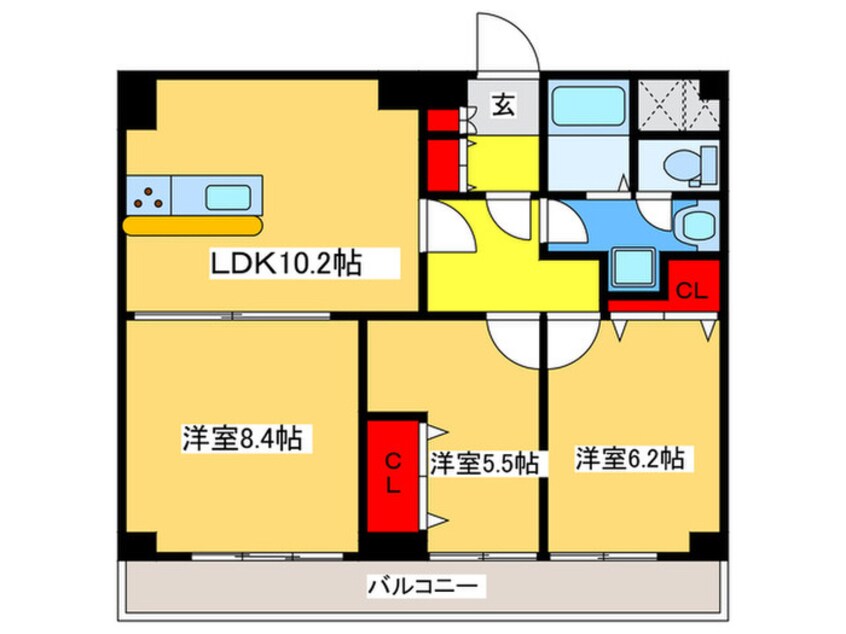 間取図 シャトー大林