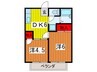 須賀ハイツ 2DKの間取り