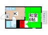 エステ－トピア司コ－ポ 1Kの間取り