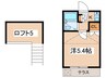 スリージェ桜ヶ丘Ⅱ 1Kの間取り