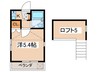 スリージェ桜ヶ丘Ⅱ 1Kの間取り