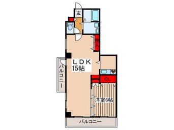 間取図 朝日プラザ王子(501)