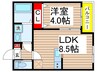 カクタス幕張本郷 1LDKの間取り