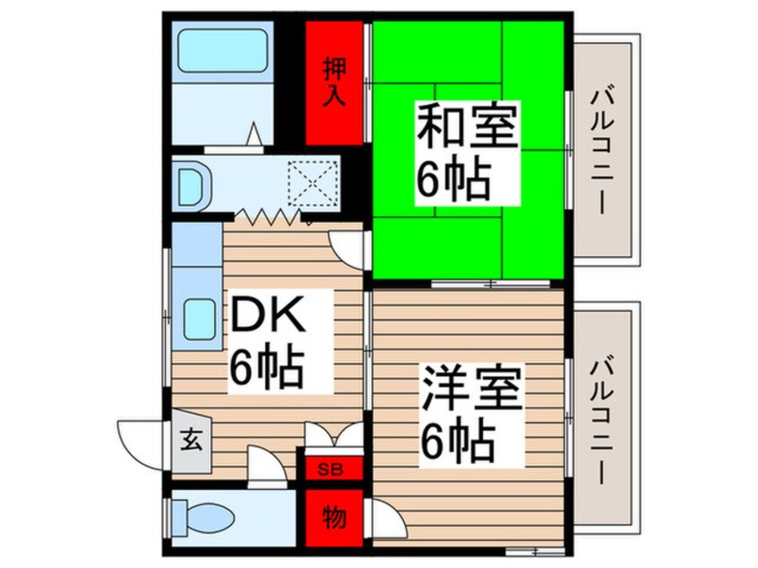 間取図 サンガーデン西馬橋