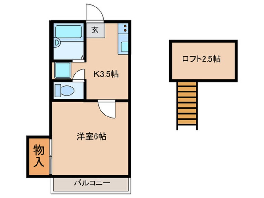 間取図 レスポワールひばり