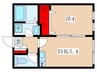 ブランシュール 1DKの間取り