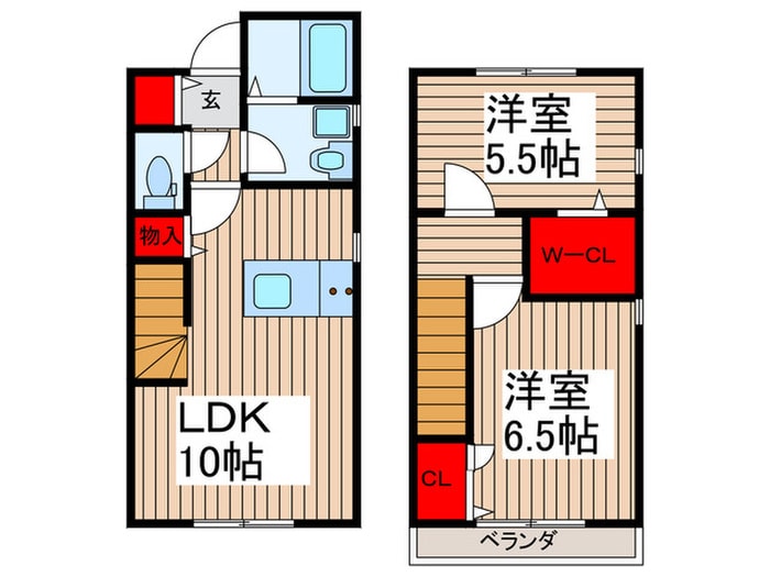間取り図 メゾネット西山
