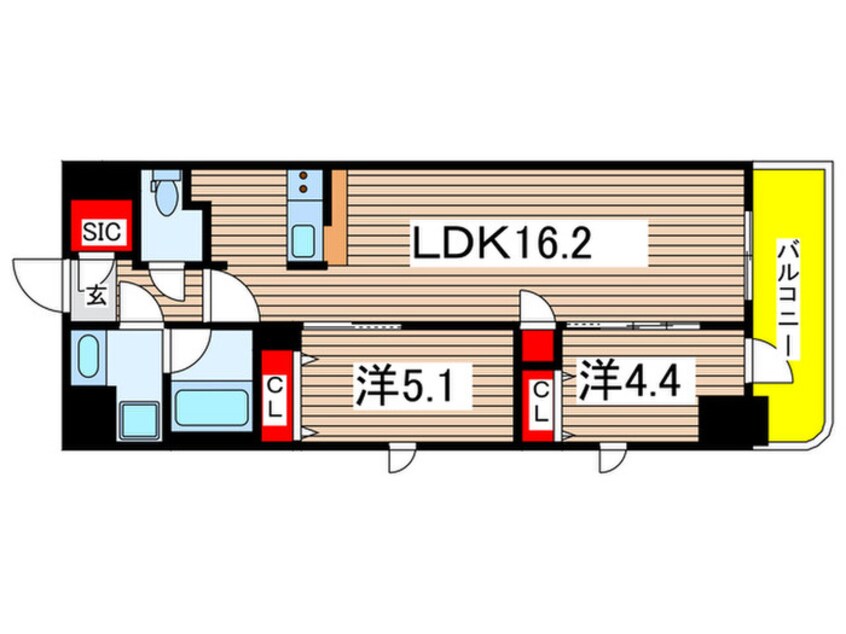 間取図 グランカーサ両国ヴェルデ