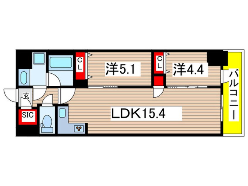 間取図 グランカーサ両国ヴェルデ