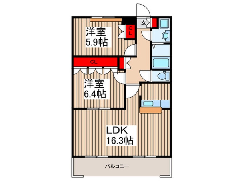 間取図 チェリー・ブロッサム