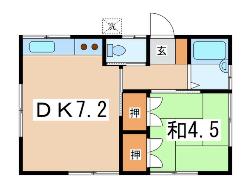 間取図 フラット森井