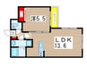 KENEDIX千葉中央 1LDKの間取り