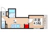 グランメゾン松戸 1Kの間取り