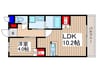オーピュール 1LDKの間取り