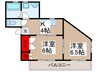 西所沢壱番館 2Kの間取り