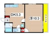 コーポニューオリンズ 1DKの間取り
