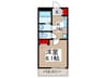 CITY STAGE COLORIER 1Kの間取り
