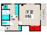 コスモビュー 1Kの間取り