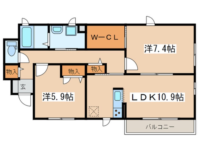 間取図 サマンサＡ