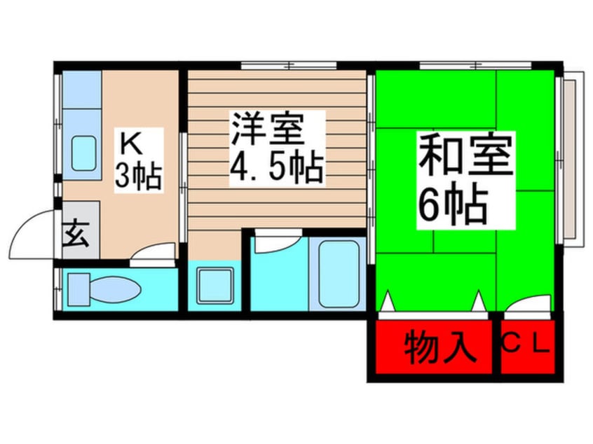 間取図 よろこび荘２