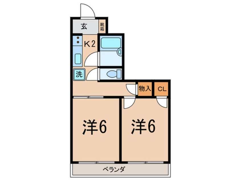 間取図 サンハイツカワダ