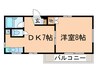 メゾンＫ 1DKの間取り