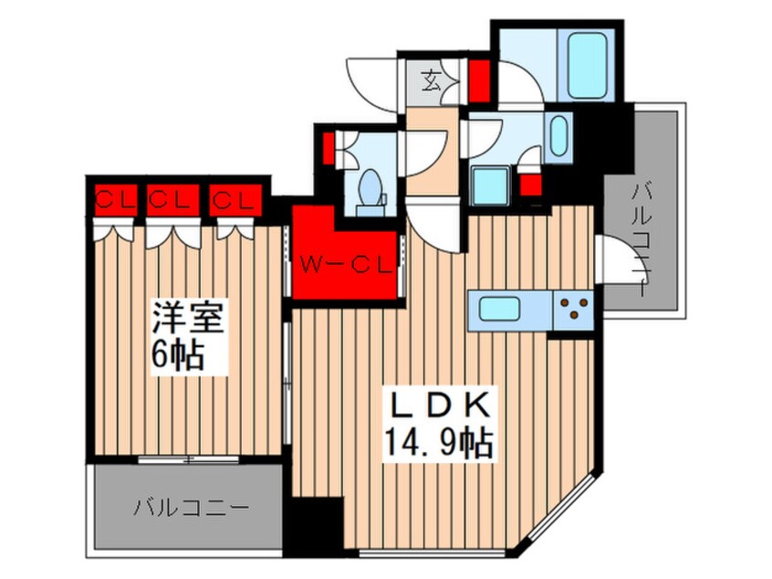 間取図 プライムメゾン蔵前