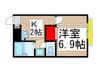 Ｐｌａｉｓｉｒ花島公園 1Kの間取り
