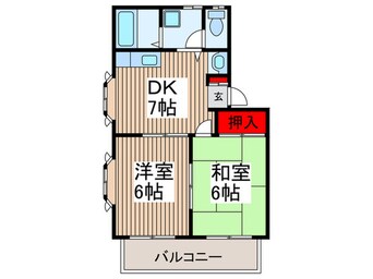間取図 エクセレンス椿峰Ａ