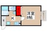 キャメル松戸Ⅱ Ａ 1Kの間取り