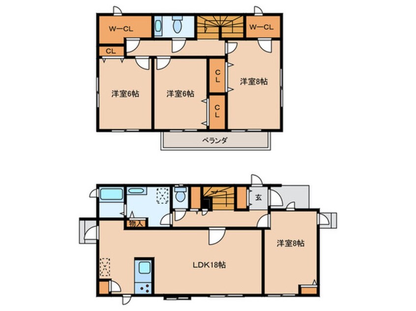 間取図 向台町1丁目貸家