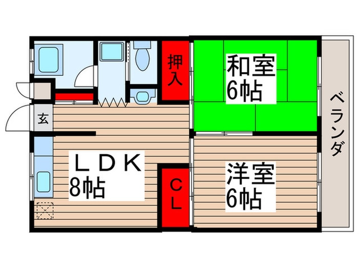 間取り図 第２コーポ  長谷川