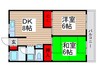 第２コーポ  長谷川 2DKの間取り