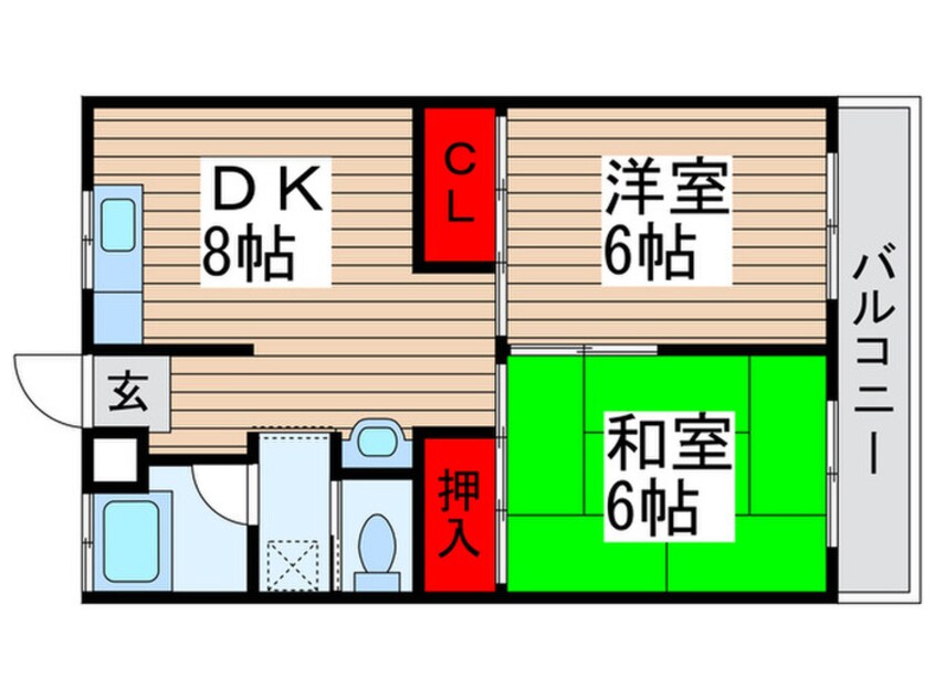 間取図 第２コーポ  長谷川