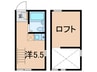 さくら新子安 1Rの間取り