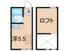 さくら新子安 1Rの間取り