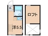 さくら新子安 1Rの間取り