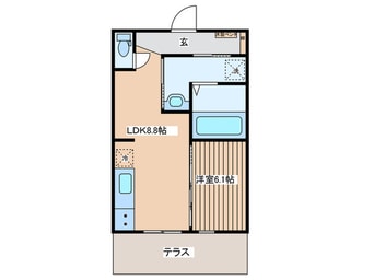 間取図 ＬＡＩＤＢＡＣＫＴＥＲＲＡＣＥ