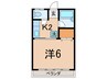 中島ハイツ 1Kの間取り