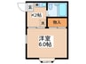 耳塚ハイツ 1Kの間取り