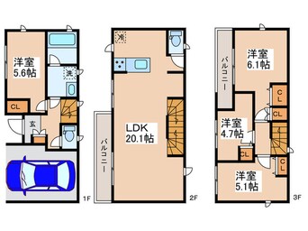 間取図 Kolet小竹向原