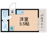 ファブール千川 1Rの間取り