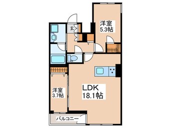 間取図 四谷三丁目ｽﾃｰｼｮﾝﾚｼﾞﾃﾞﾝｽ