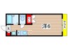 アーバンハイツ蘇我 1Rの間取り