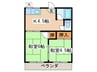 城山ハイム 2Kの間取り