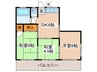 第二新栄荘 3DKの間取り