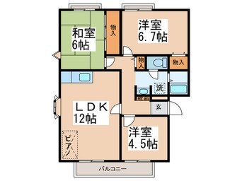 間取図 リビエール南平D棟