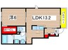サンライズ 1LDKの間取り