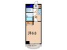 コスモリード溝の口 1Kの間取り